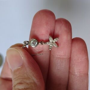 *5 for $25* Star Flower Dangly Silver Earrings